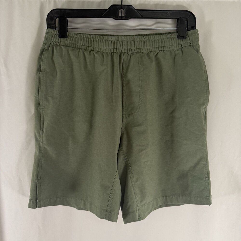 Myles Shorts Men's Small Green Pull On Drawstring 8" Inseam Athletic Hiking